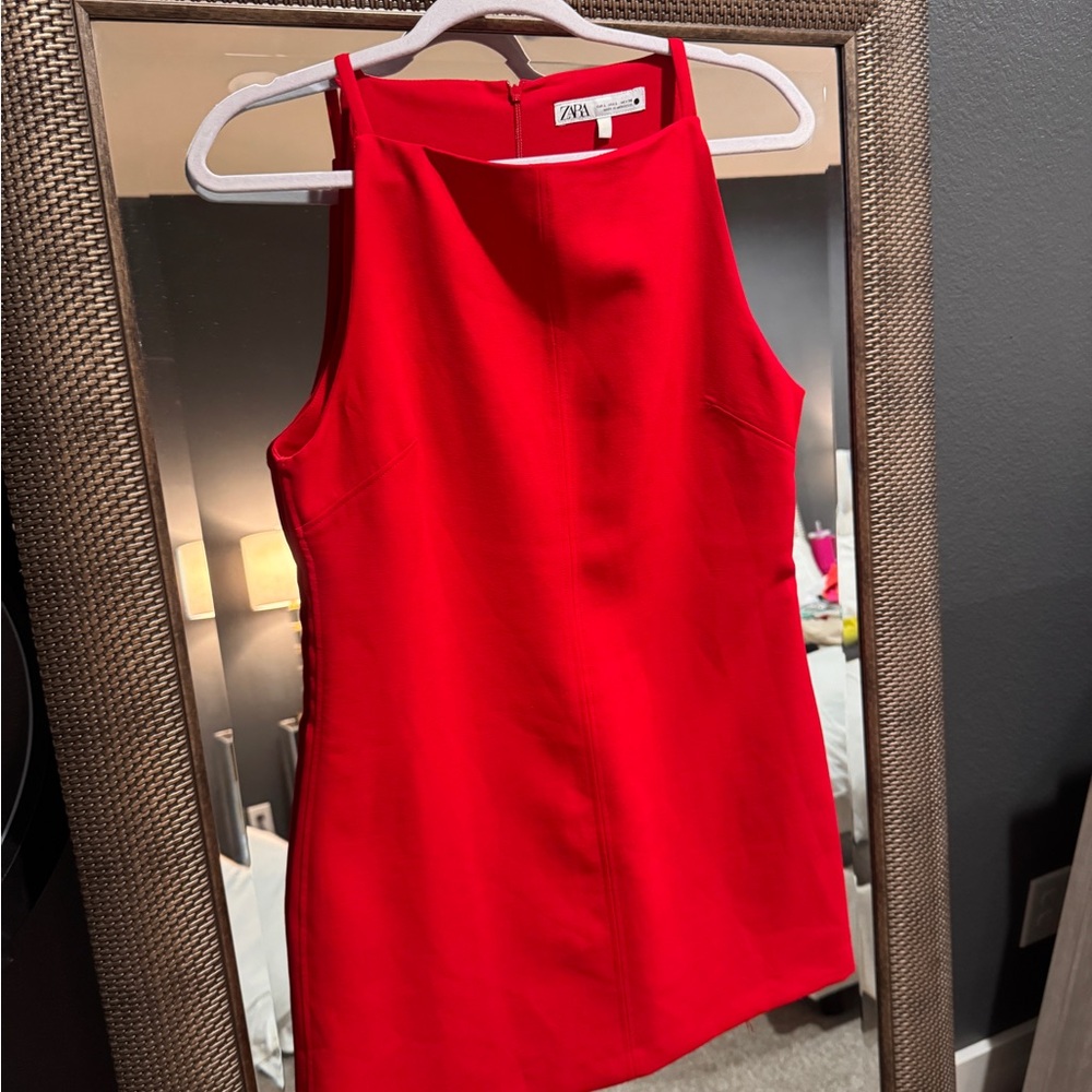 Zara Red Sleeveless Dress